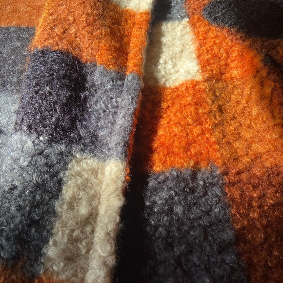 Orange checkered trench coat - Picture 3 of 5